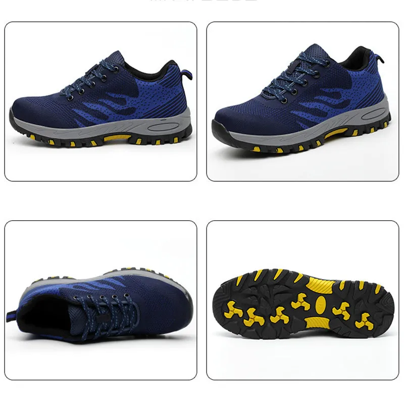 Steel Toe Sneakers for Men Women Breathable and Lightweight Safety Construction Work Shoes