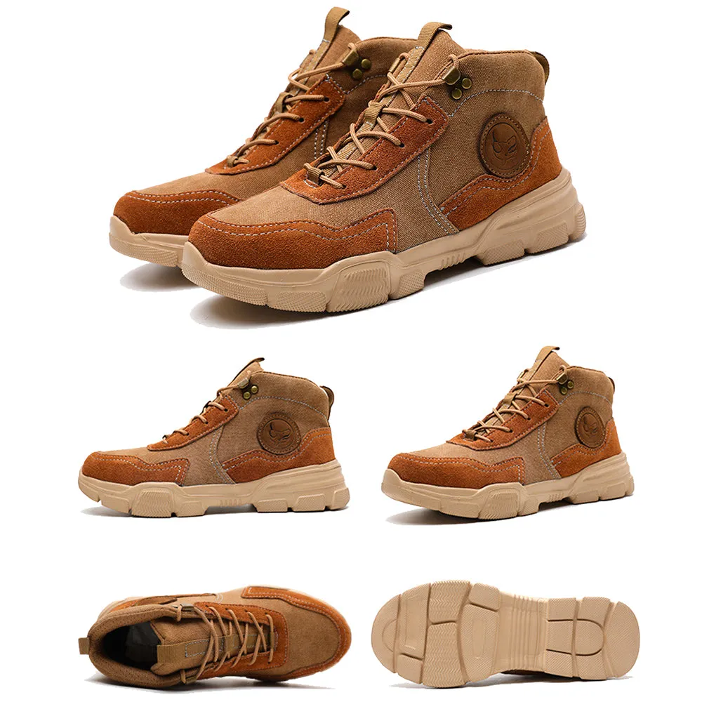 Steel Toe Waterproof Work Safety Boots for Men Slip Resistant Industrial & Construction