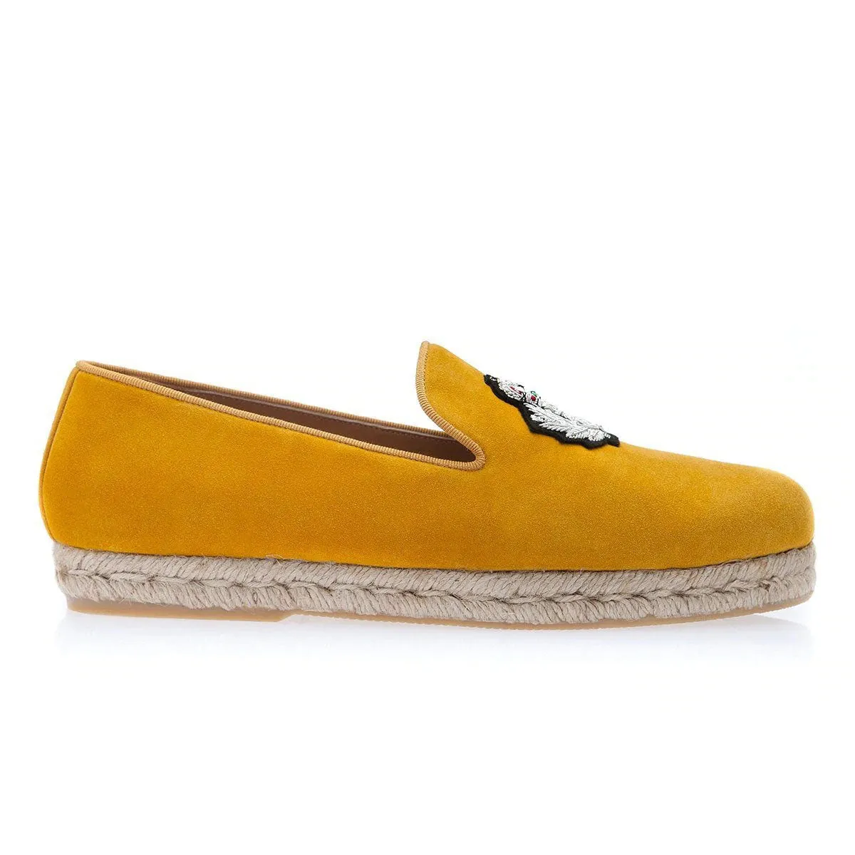 SUPERGLAMOUROUS Colony Softy Men's Shoes Mustard Suede Leather Rope Sneakers (SPGM1080)