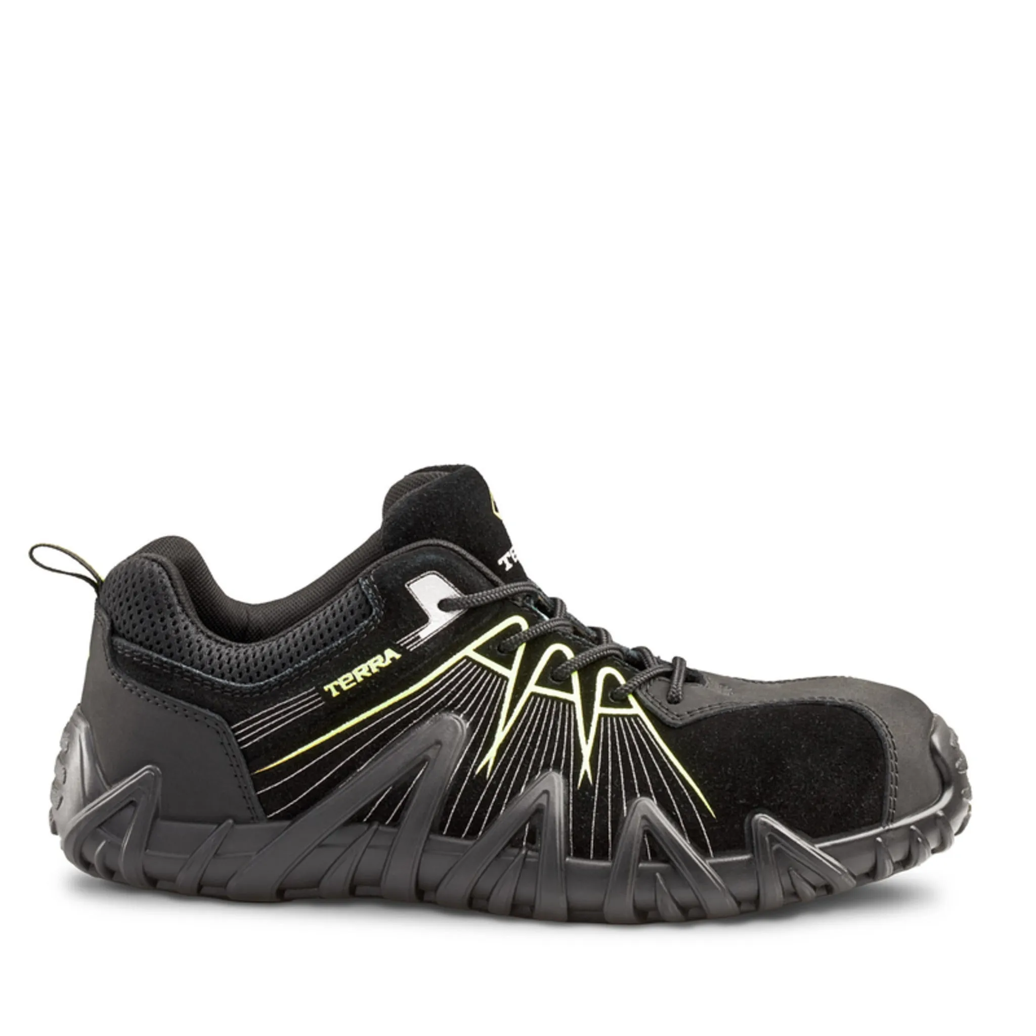 Terra Men's Safety Work Shoe Spider X Suede and Nubuck Leather Water Resistant with Metal Free Composite Toe | Sizes 7-13
