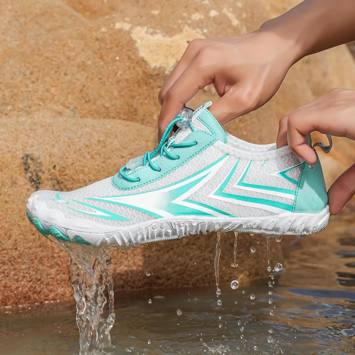 Thatrich Womens Hike Barefoot Shoes Breathable Athletic Running Men Wide Toe Box Non Slip Water Proof Work Shoe Vacation Beach Grounded Footwear Slip-On Lightweight Comfy Hiking Sneakers for Unisex