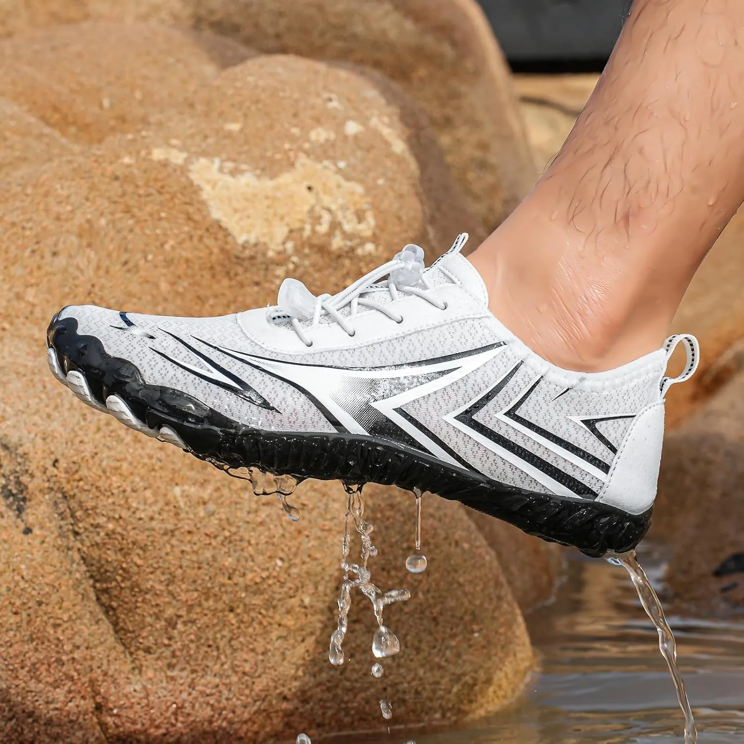 Thatrich Womens Hike Barefoot Shoes Breathable Athletic Running Men Wide Toe Box Non Slip Water Proof Work Shoe Vacation Beach Grounded Footwear Slip-On Lightweight Comfy Hiking Sneakers for Unisex