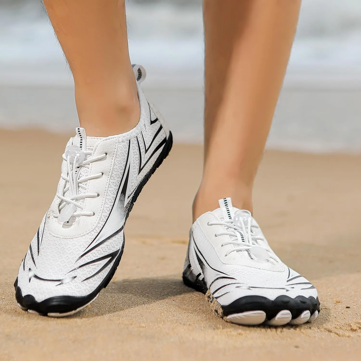 Thatrich Womens Hike Barefoot Shoes Breathable Athletic Running Men Wide Toe Box Non Slip Water Proof Work Shoe Vacation Beach Grounded Footwear Slip-On Lightweight Comfy Hiking Sneakers for Unisex