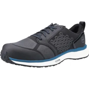 Timberland Pro Reaxion Black/Blue Mens Synthetic   Textile Safety Trainers