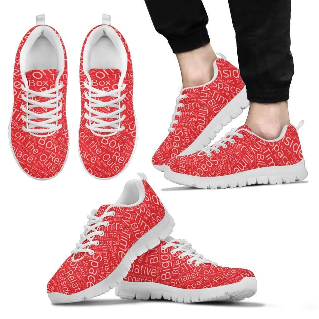 Timey Wimey TARDIS Terms Running Shoes Red