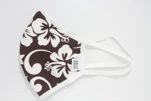 TLC Face Mask - White & Chocolate Hawaiian Ultra Lightweight