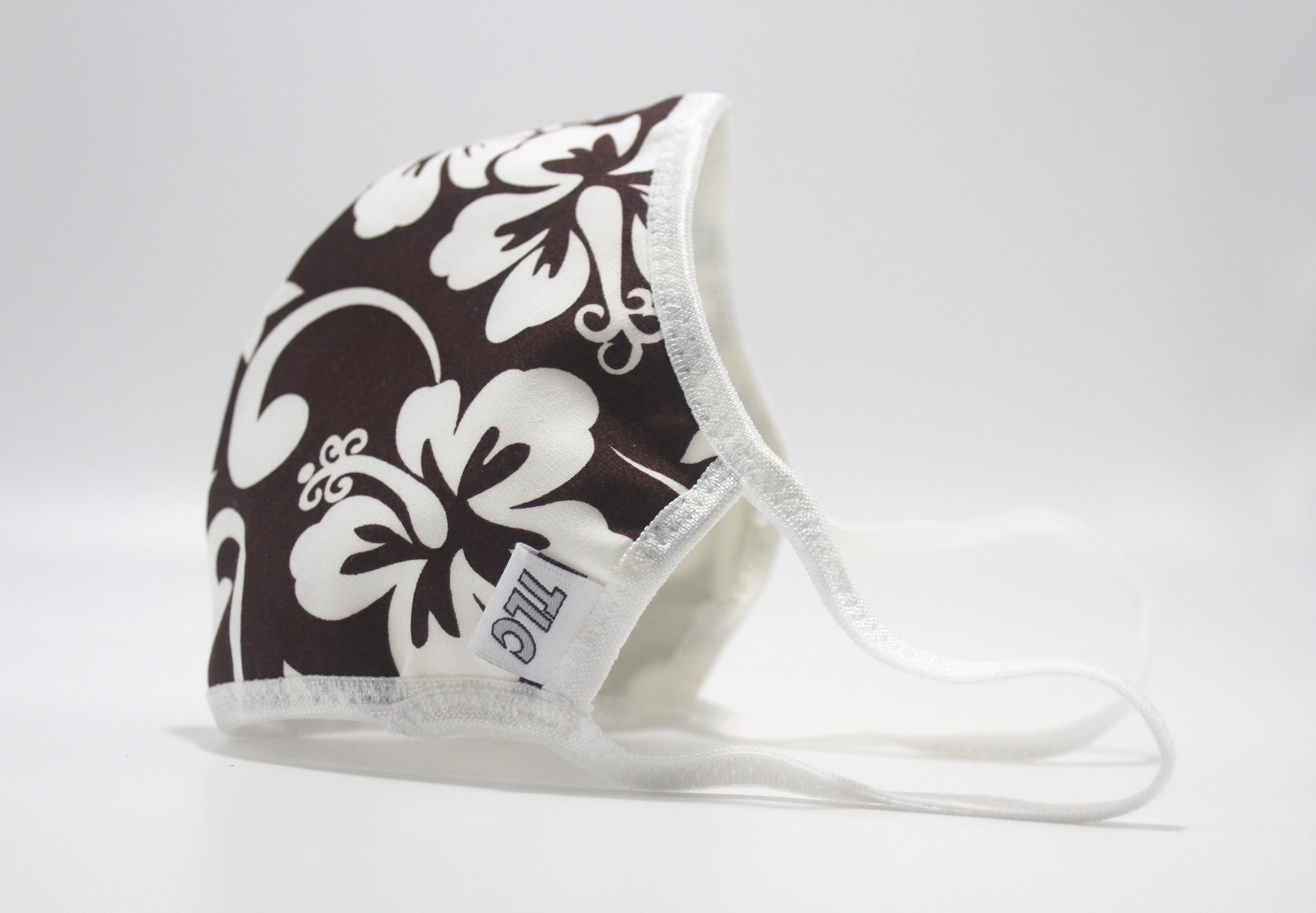 TLC Face Mask - White & Chocolate Hawaiian Ultra Lightweight