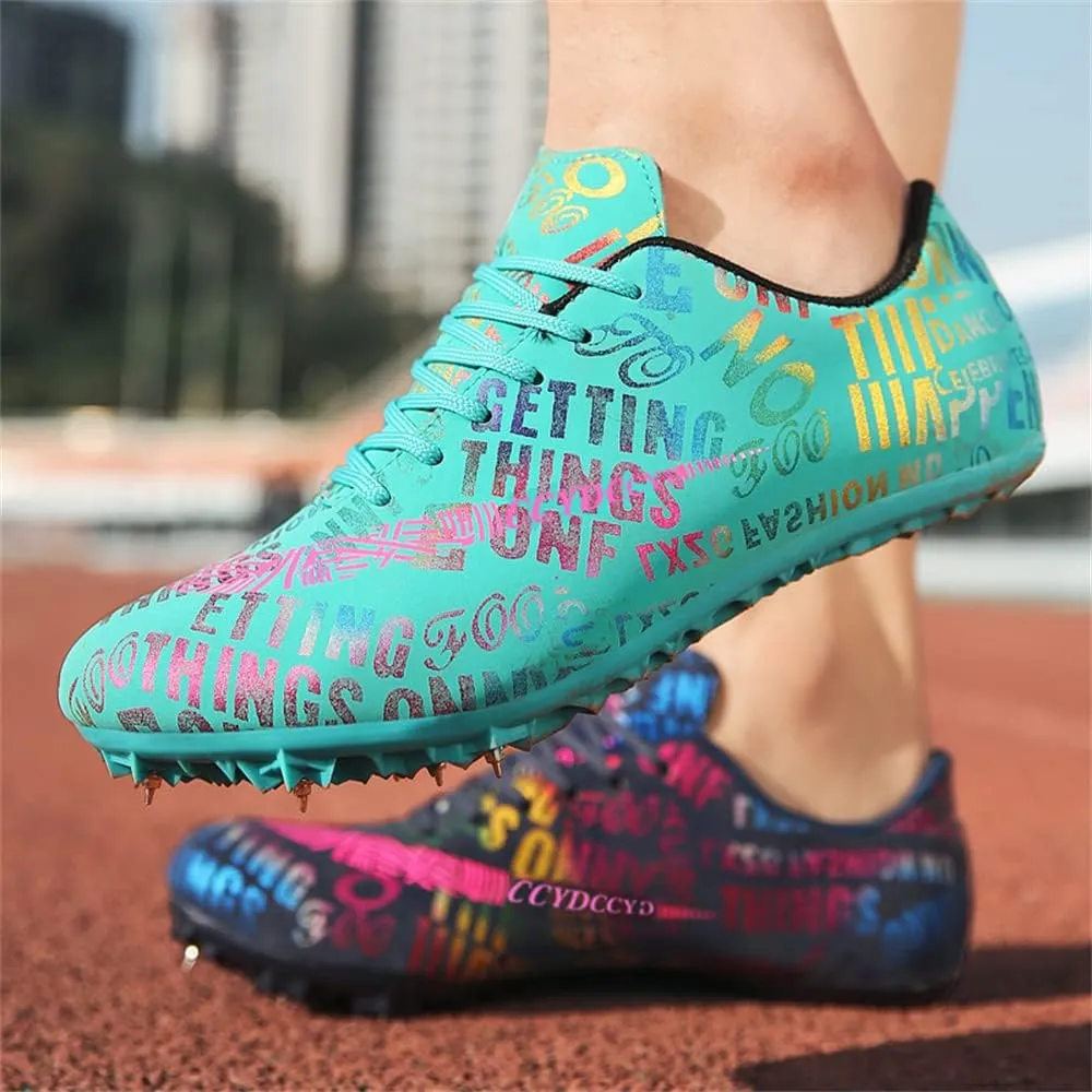 Track and Field Shoes Spikes for Men and Women Long-Distance Running Sports Shoes Sports Sprint Track and Field Competition Spikes for Boys and Girls