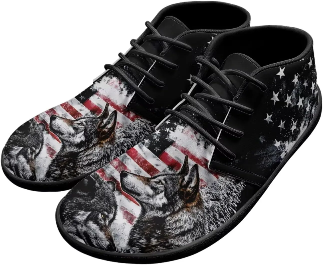 Trail Running Shoes Animal Print Athletic Sneakers for Men Wide Wolf Toe Box Boots Tiger Minimalist Barefoot Shoe