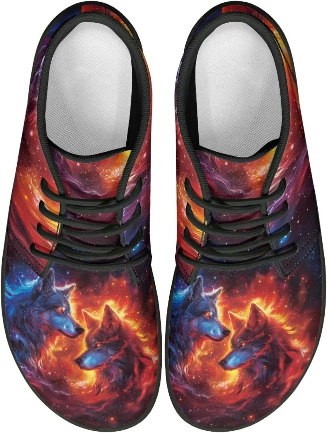 Trail Running Shoes Animal Print Athletic Sneakers for Men Wide Wolf Toe Box Boots Tiger Minimalist Barefoot Shoe