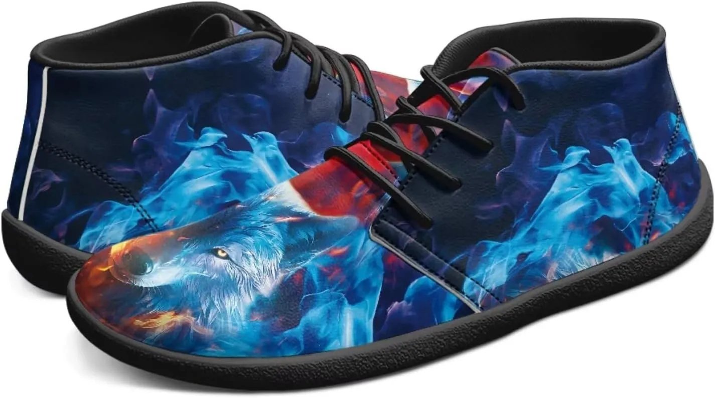 Trail Running Shoes Animal Print Athletic Sneakers for Men Wide Wolf Toe Box Boots Tiger Minimalist Barefoot Shoe