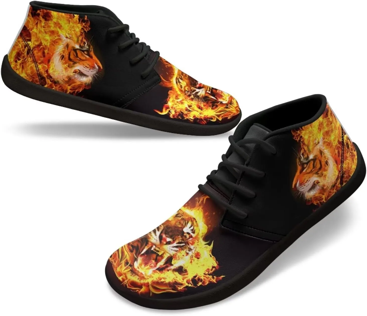 Trail Running Shoes Animal Print Athletic Sneakers for Men Wide Wolf Toe Box Boots Tiger Minimalist Barefoot Shoe