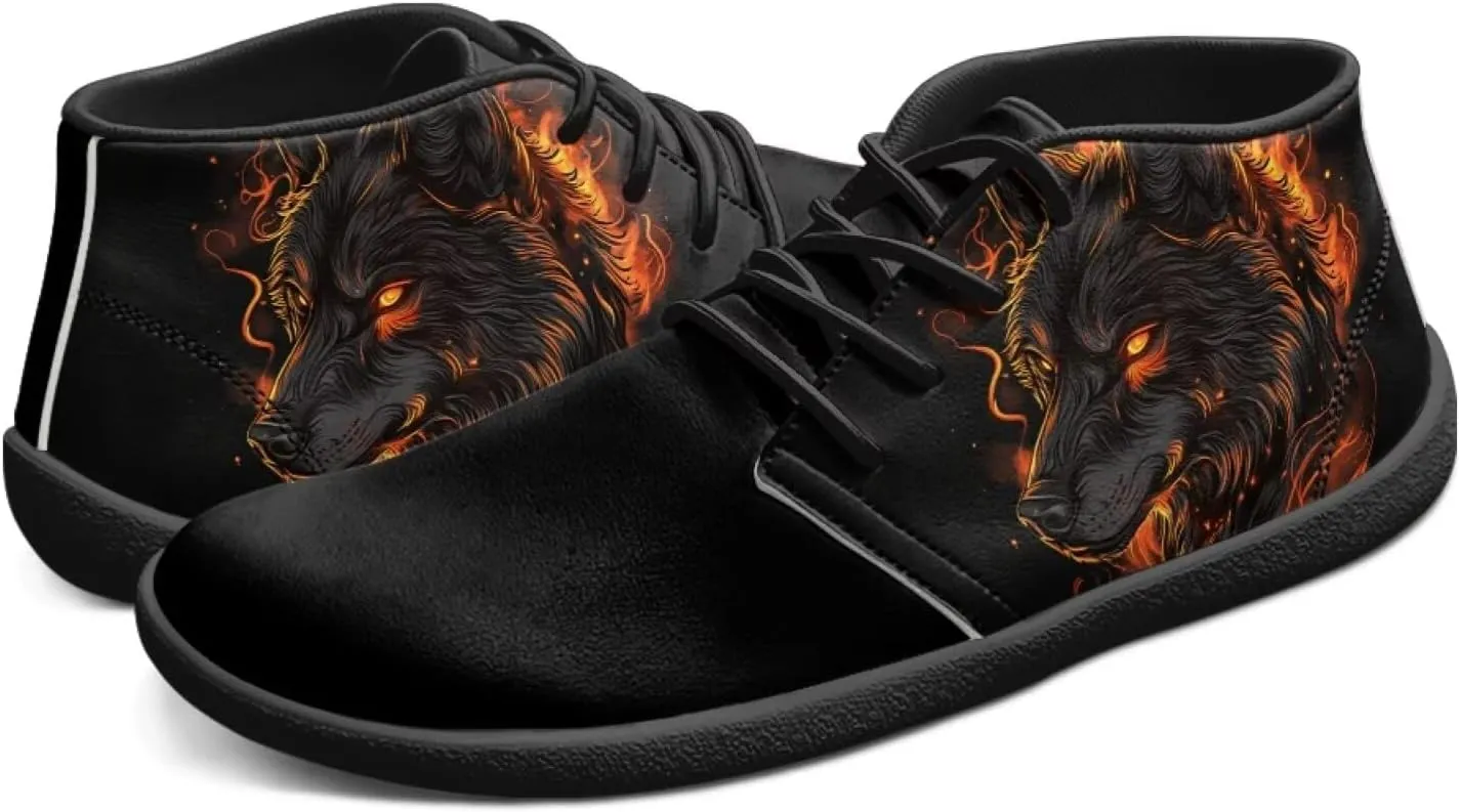 Trail Running Shoes Animal Print Athletic Sneakers for Men Wide Wolf Toe Box Boots Tiger Minimalist Barefoot Shoe
