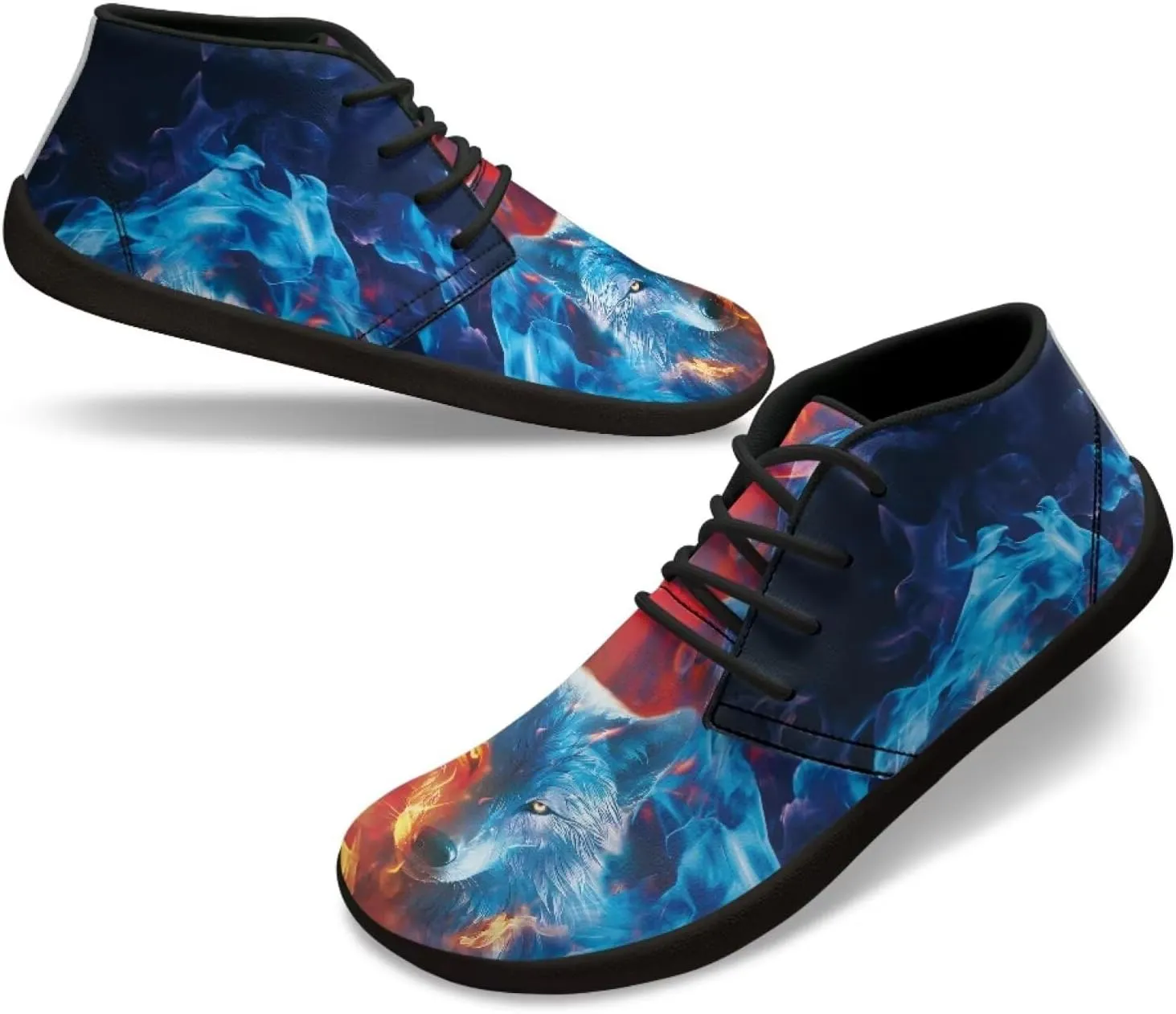 Trail Running Shoes Animal Print Athletic Sneakers for Men Wide Wolf Toe Box Boots Tiger Minimalist Barefoot Shoe