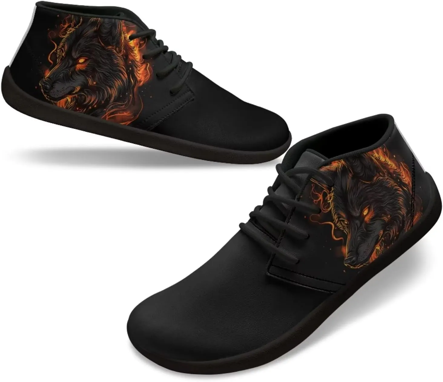 Trail Running Shoes Animal Print Athletic Sneakers for Men Wide Wolf Toe Box Boots Tiger Minimalist Barefoot Shoe