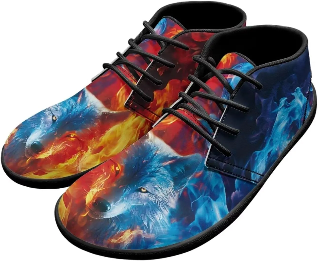 Trail Running Shoes Animal Print Athletic Sneakers for Men Wide Wolf Toe Box Boots Tiger Minimalist Barefoot Shoe