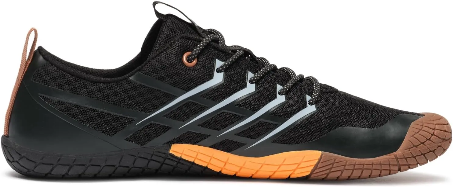 TSLA Men's Trail Running Shoes, Lightweight Zero Drop Barefoot, Non-Slip Outdoor Minimalist Shoes