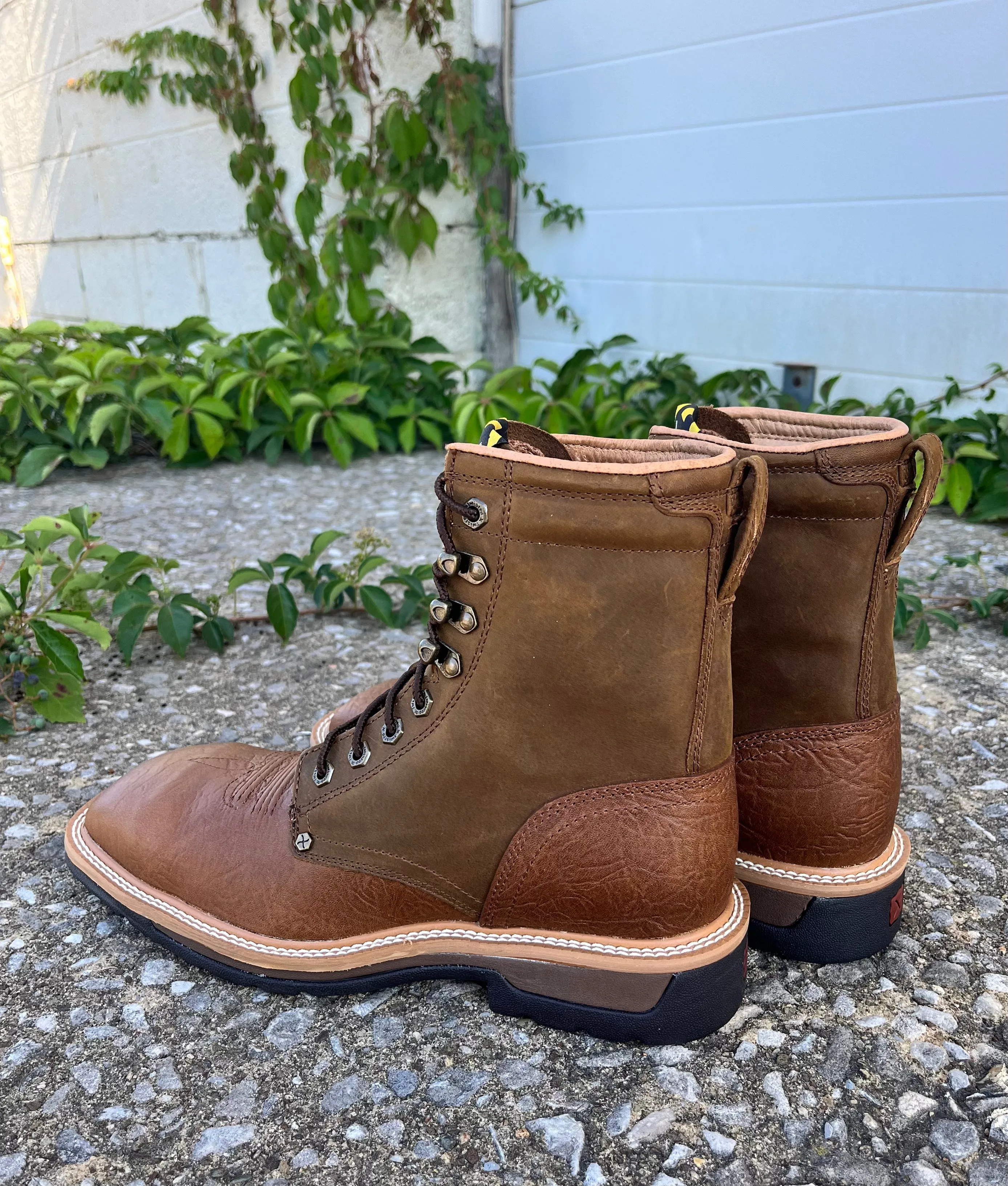 Twisted X Men's 8" Brown Lacer Steel Toe Work Boot MLCSL01