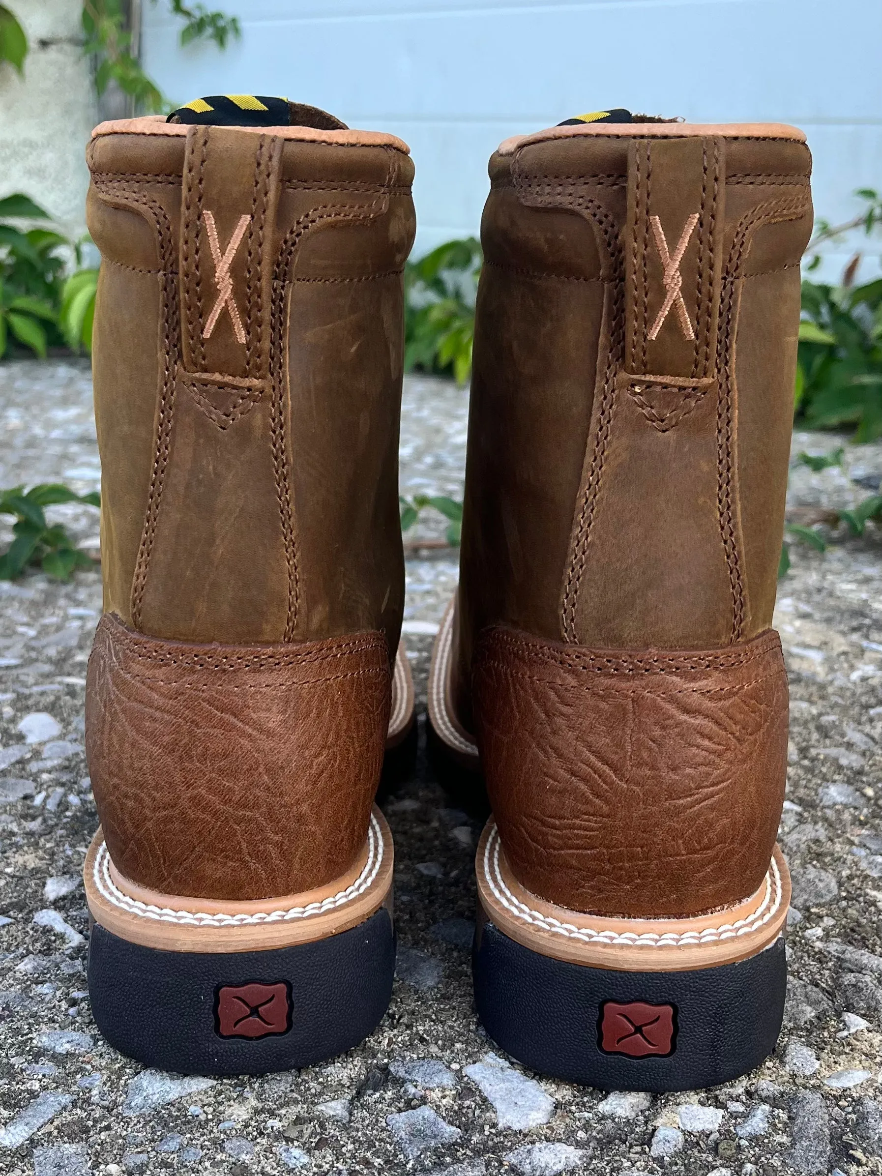 Twisted X Men's 8" Brown Lacer Steel Toe Work Boot MLCSL01