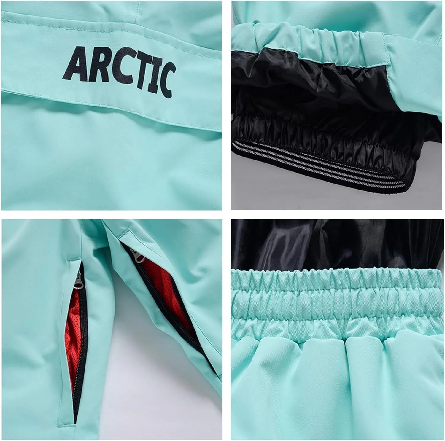Unisex Adult Ski Pants High Elastic Waist Snowboard Pants Waterproof Windproof Warm Insulated Outdoor Snow Winter Sports