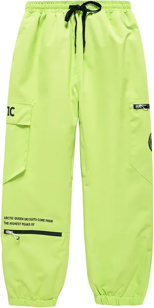 Unisex Adult Ski Pants High Elastic Waist Snowboard Pants Waterproof Windproof Warm Insulated Outdoor Snow Winter Sports