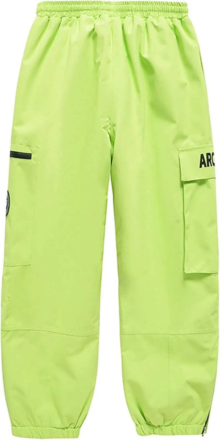 Unisex Adult Ski Pants High Elastic Waist Snowboard Pants Waterproof Windproof Warm Insulated Outdoor Snow Winter Sports