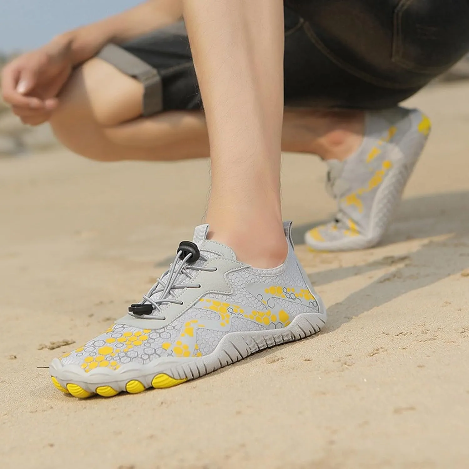 Unisex Mens Womens Athletic Hiking Water Shoes Non Slip Quick-Dry Barefoot,Aqua Shoes Swim Beach Diving Wading Walking Shoe,Couple Summer Comfy Breatheable Hiking Shoe Indoor Fitness Footwear
