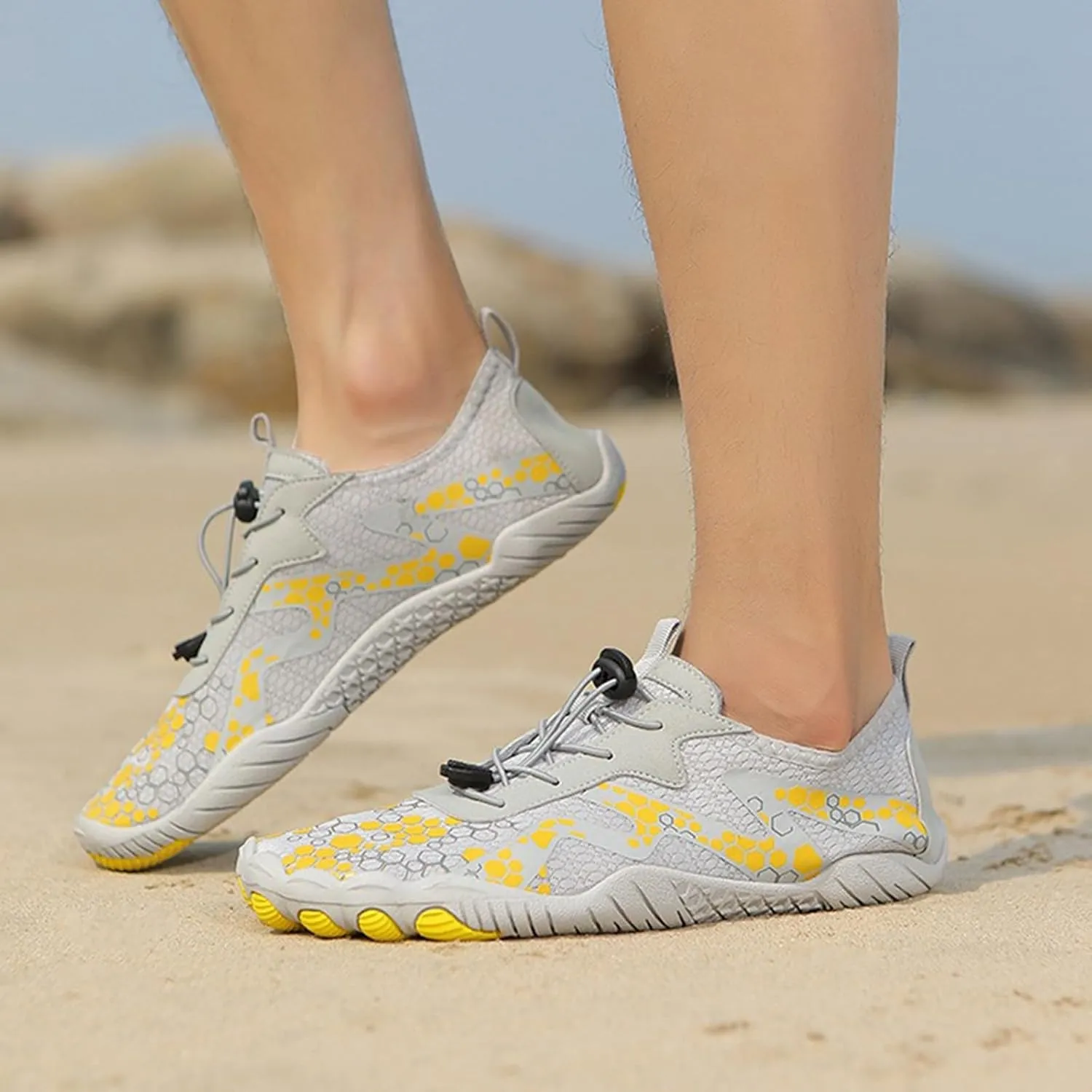 Unisex Mens Womens Athletic Hiking Water Shoes Non Slip Quick-Dry Barefoot,Aqua Shoes Swim Beach Diving Wading Walking Shoe,Couple Summer Comfy Breatheable Hiking Shoe Indoor Fitness Footwear
