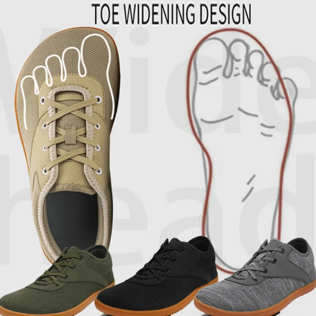 Unisex Wide Toe Barefoot Shoes - Minimalist Comfort for Gym, Driving, and Office