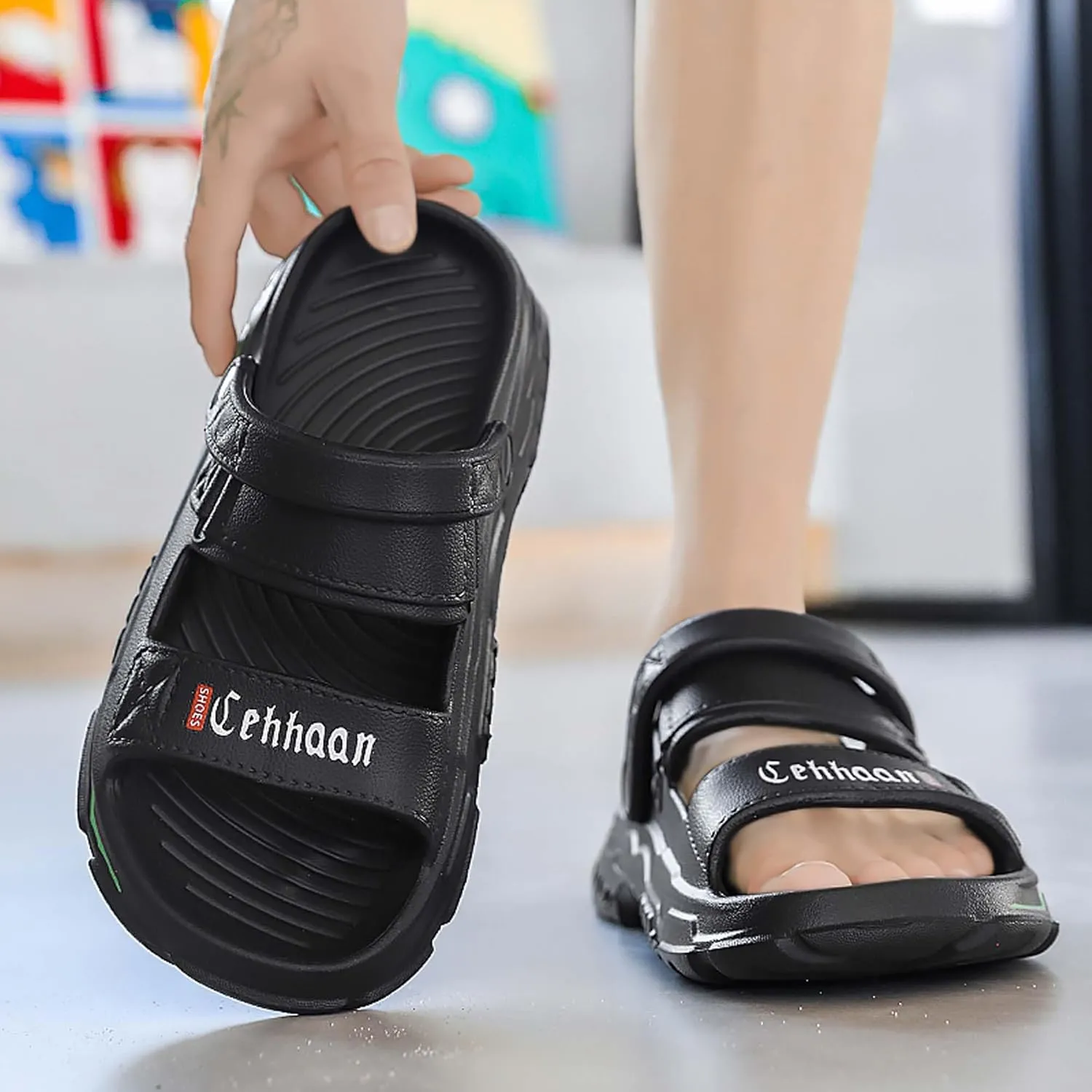 Universal beach sandals, flip flops, anti slip water shoes, oversized hiking shoes