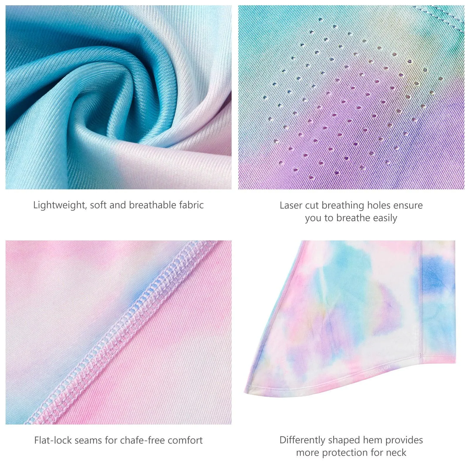 UPF 50  Neck Gaiter with Breathable Holes