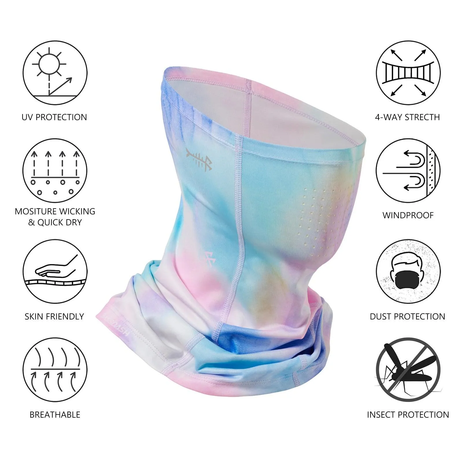 UPF 50  Neck Gaiter with Breathable Holes