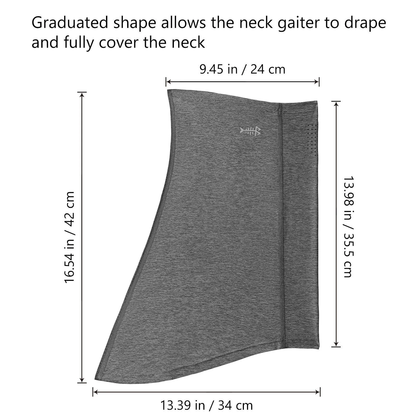 UPF 50  Neck Gaiter with Breathable Holes