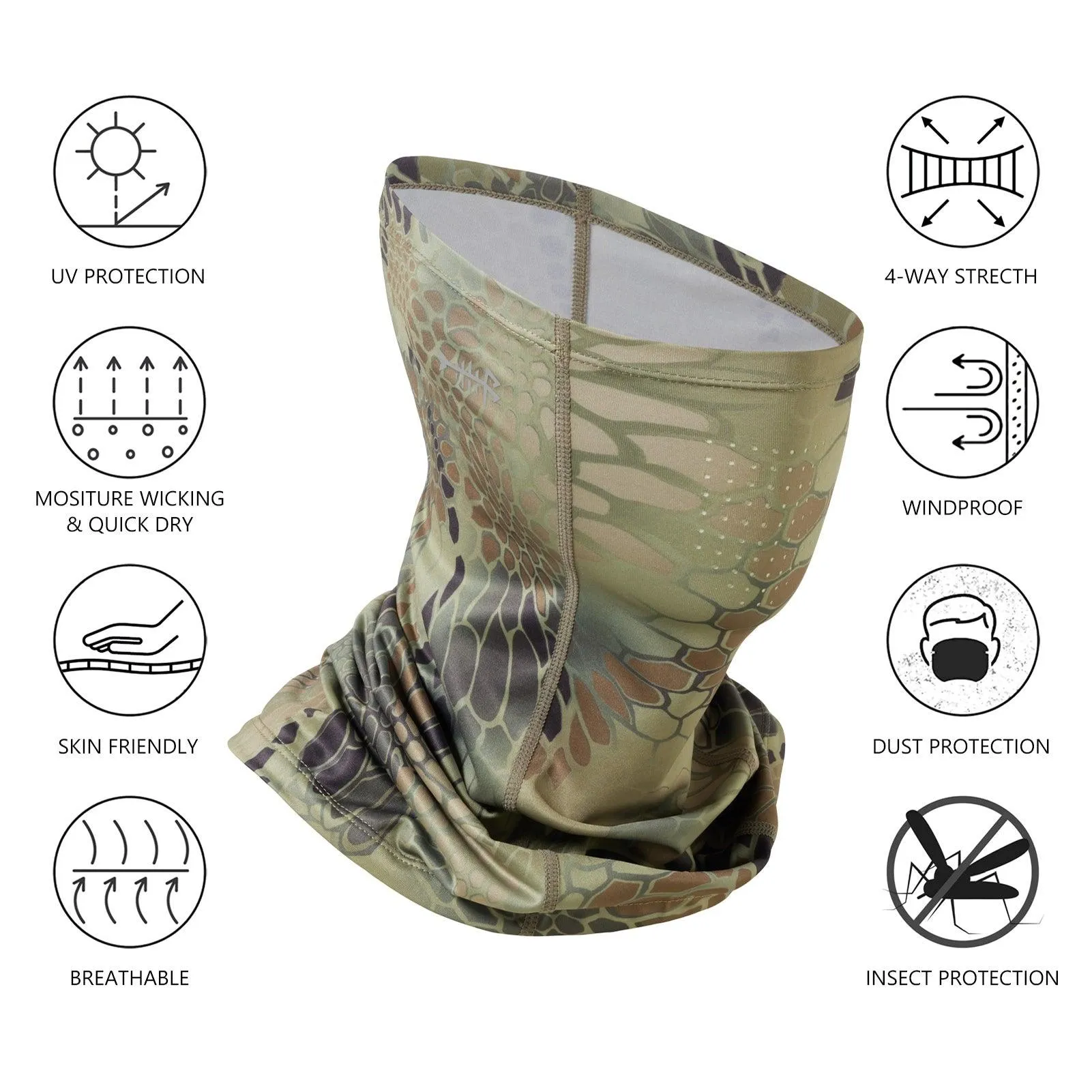 UPF 50  Neck Gaiter with Breathable Holes