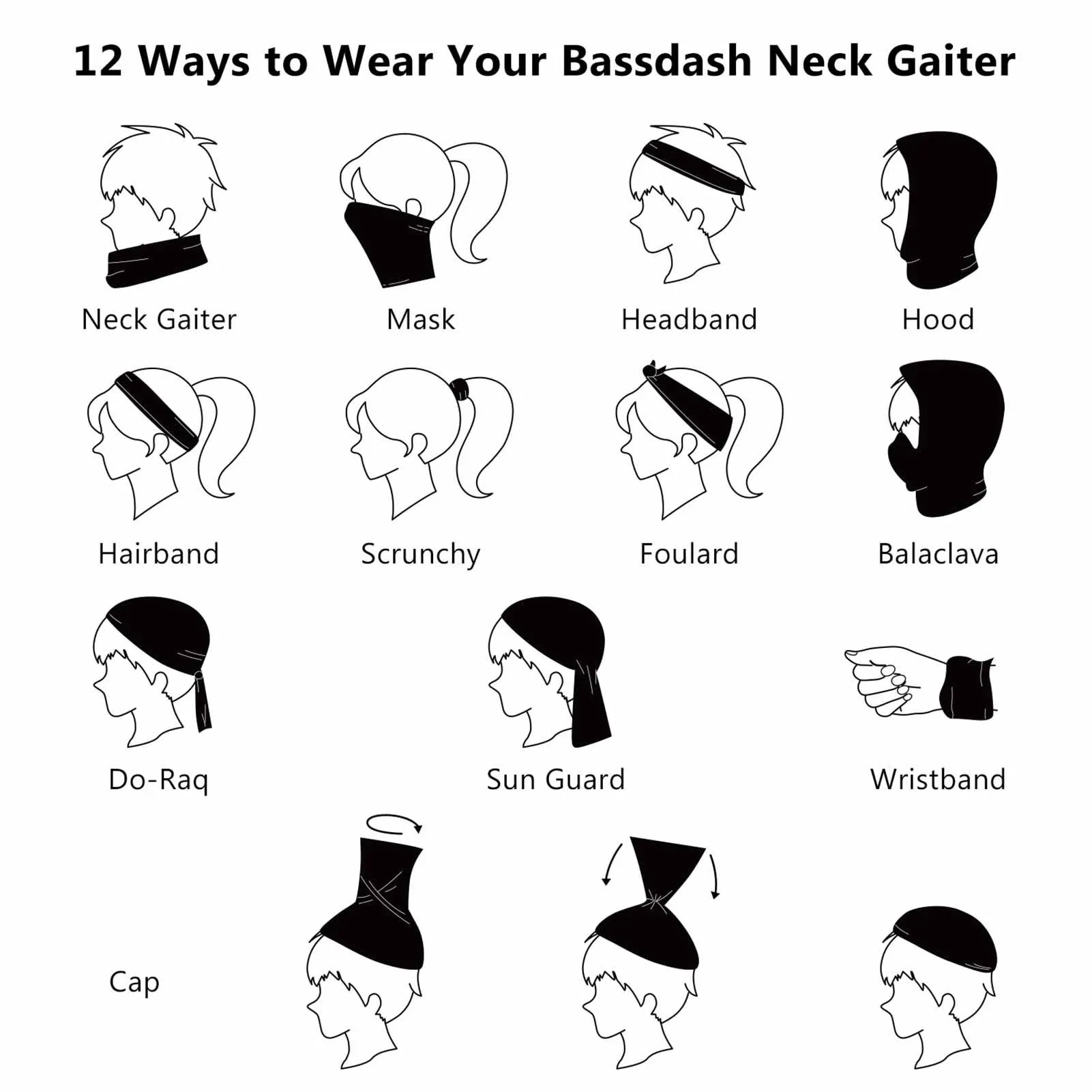 UPF 50  Neck Gaiter with Breathable Holes
