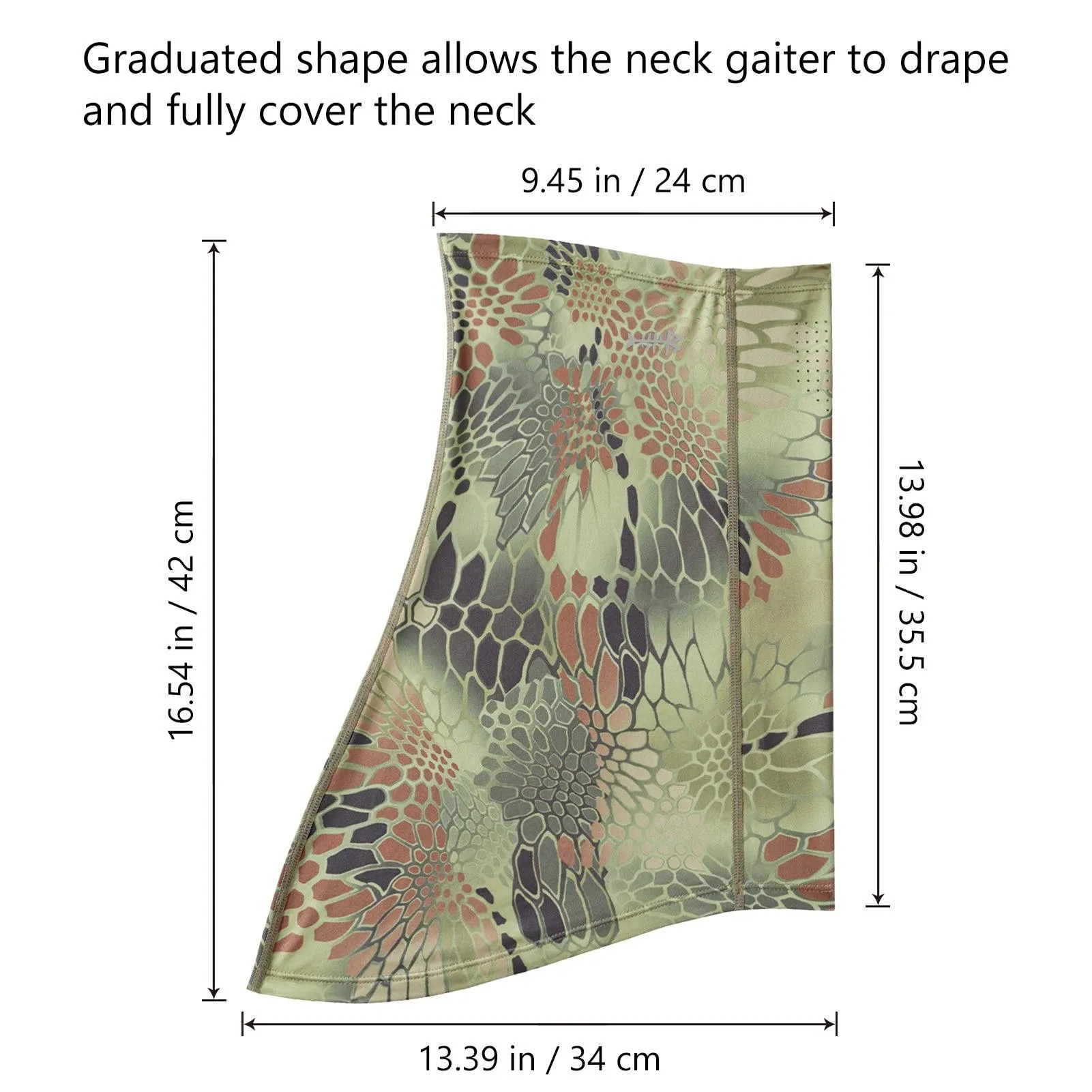 UPF 50  Neck Gaiter with Breathable Holes