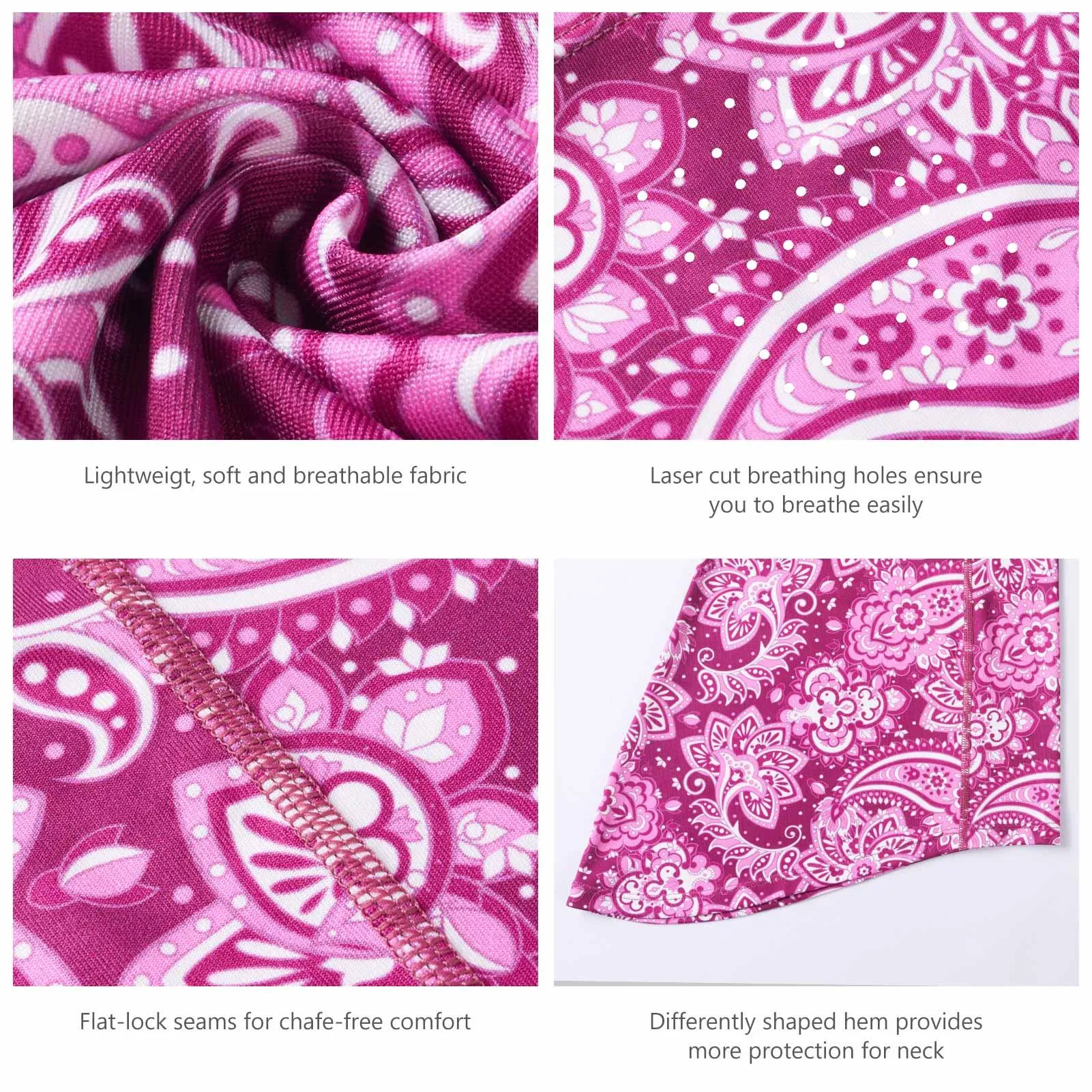 UPF 50  Neck Gaiter with Breathable Holes