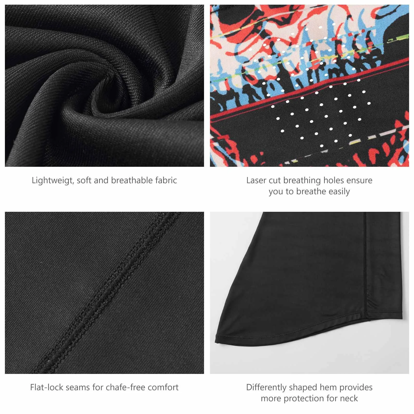 UPF 50  Neck Gaiter with Breathable Holes