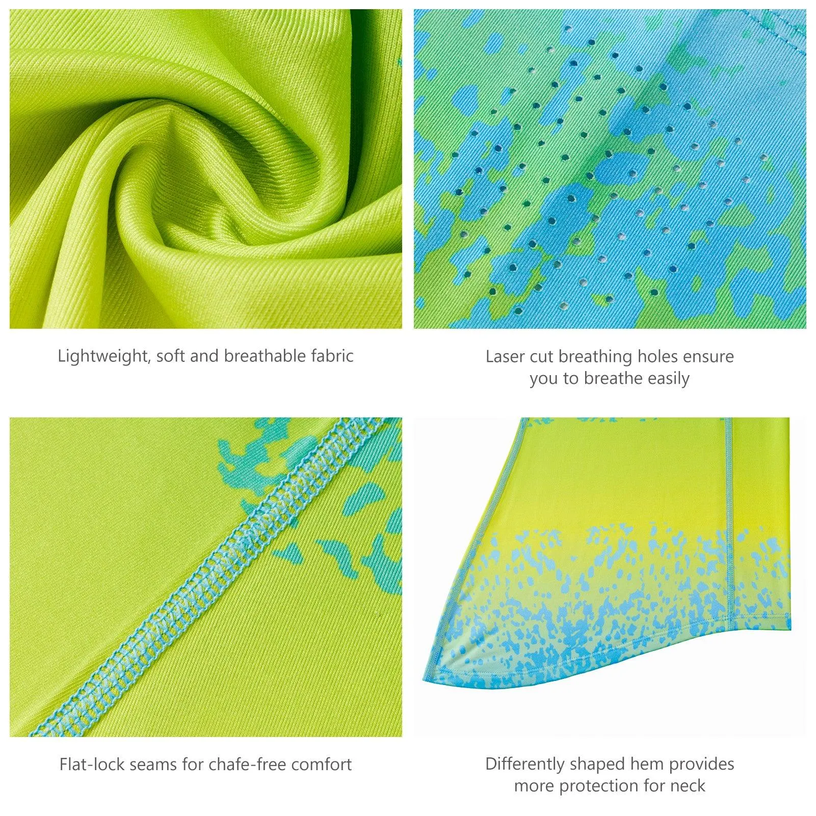 UPF 50  Neck Gaiter with Breathable Holes