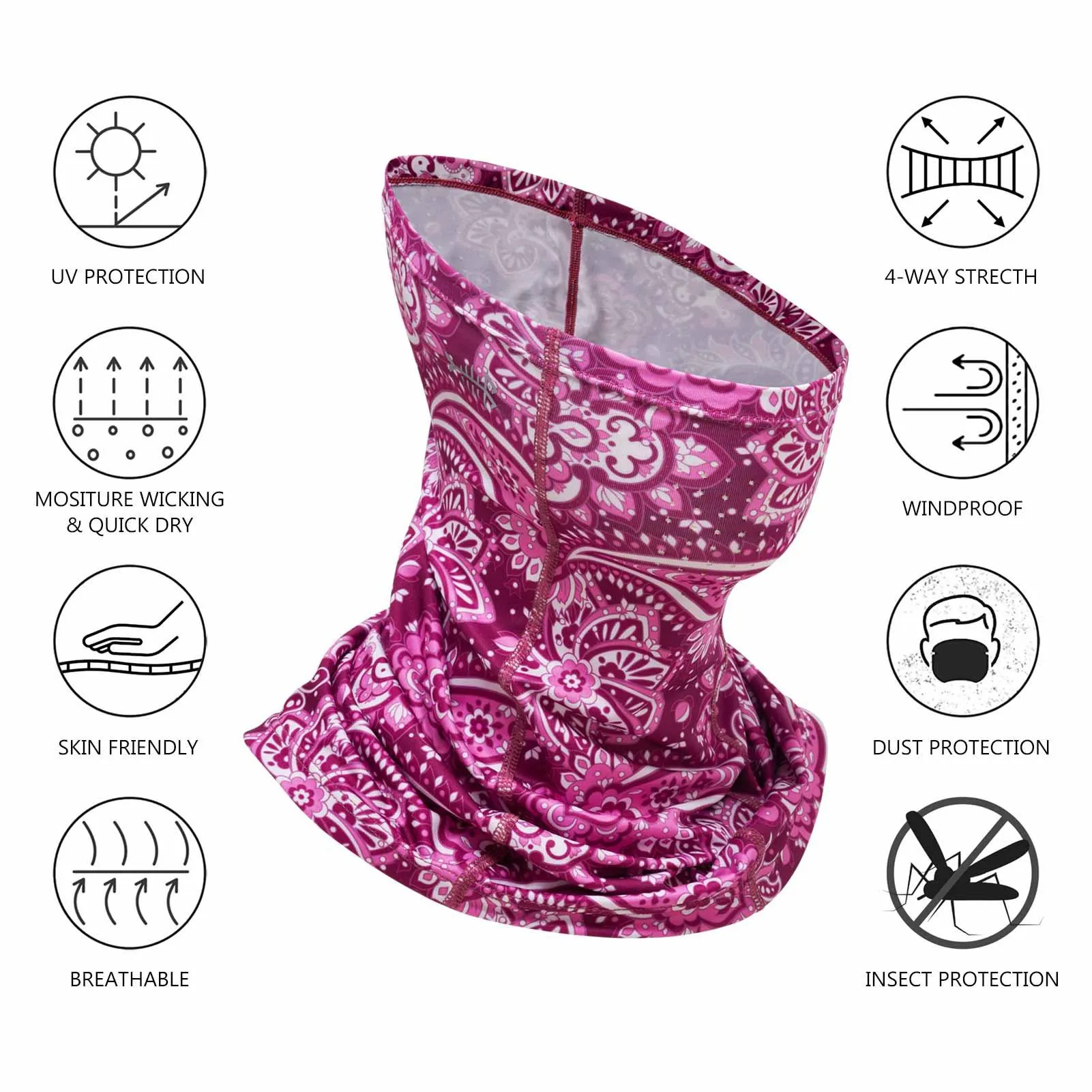 UPF 50  Neck Gaiter with Breathable Holes