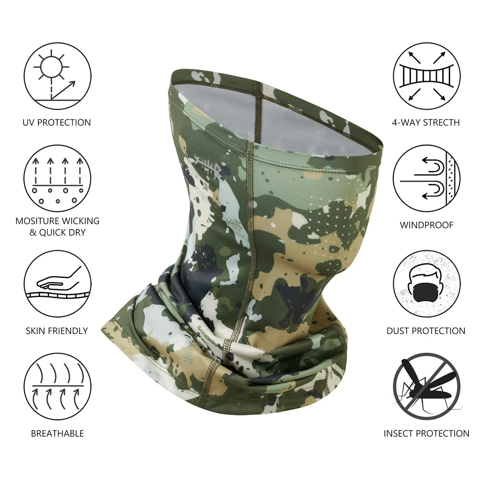 UPF 50  Neck Gaiter with Breathable Holes