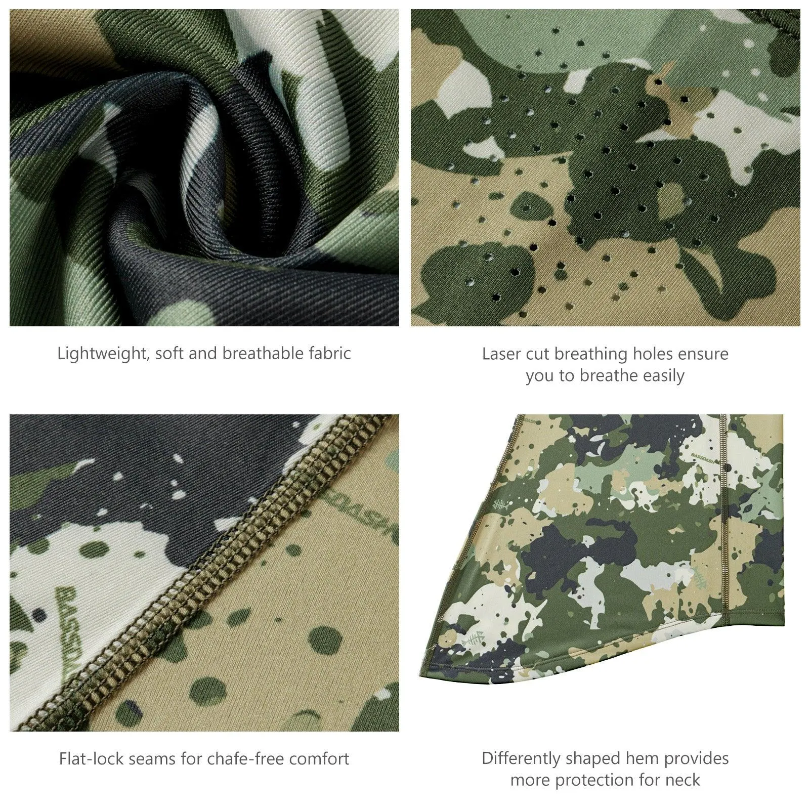 UPF 50  Neck Gaiter with Breathable Holes