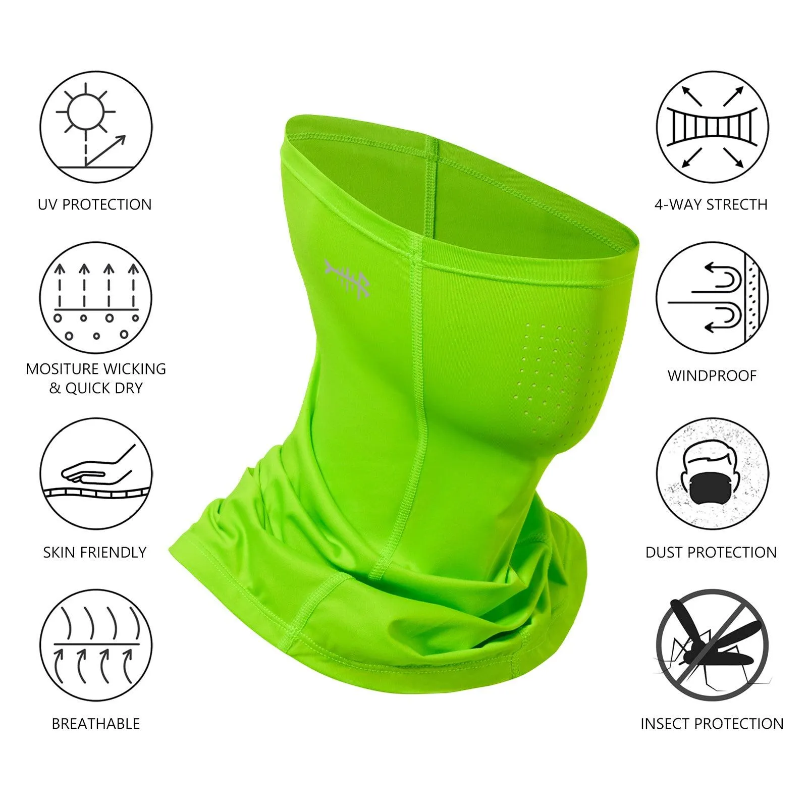 UPF 50  Neck Gaiter with Breathable Holes