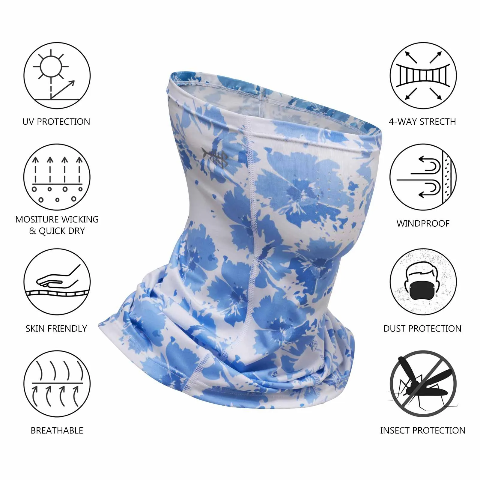UPF 50  Neck Gaiter with Breathable Holes