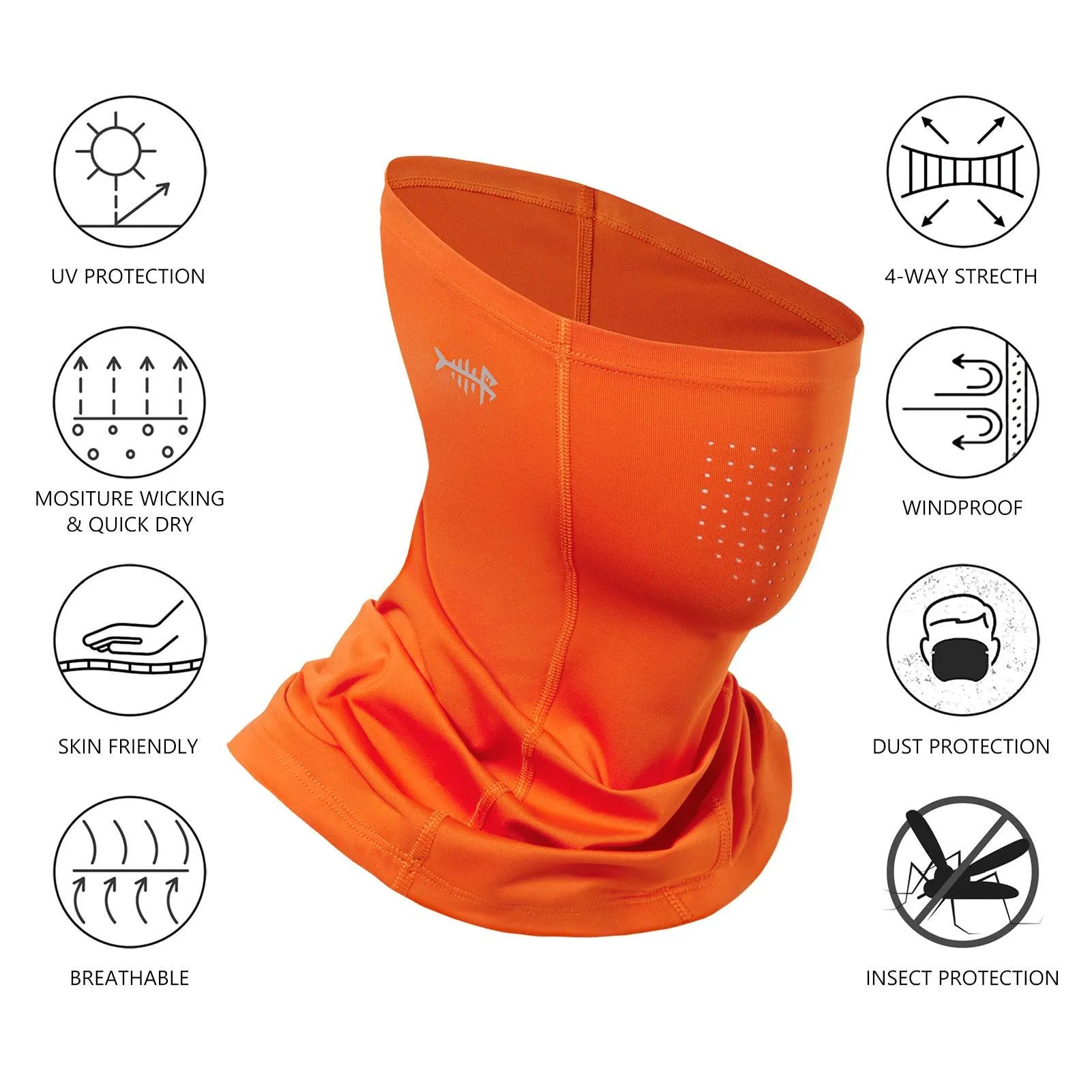UPF 50  Neck Gaiter with Breathable Holes