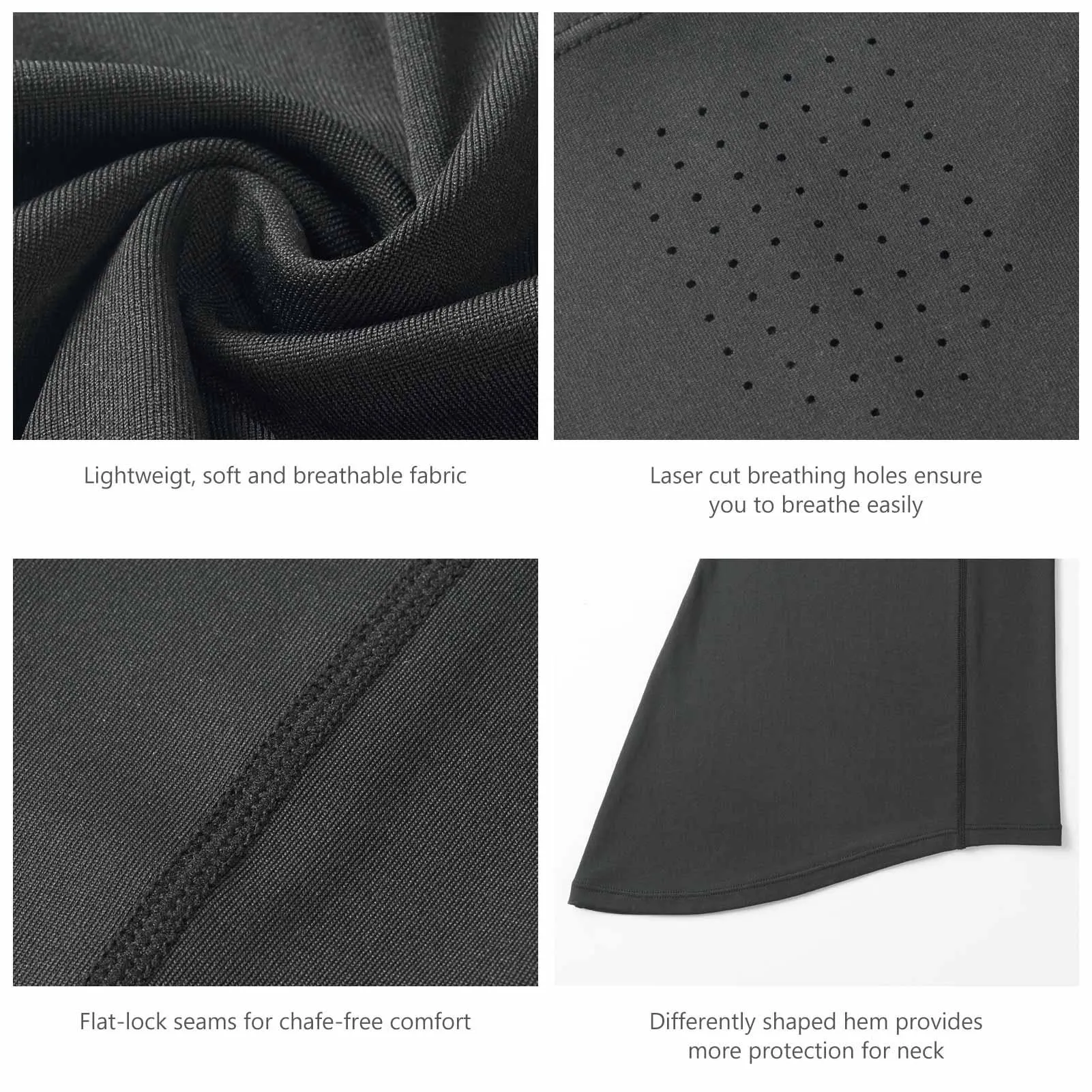 UPF 50  Neck Gaiter with Breathable Holes