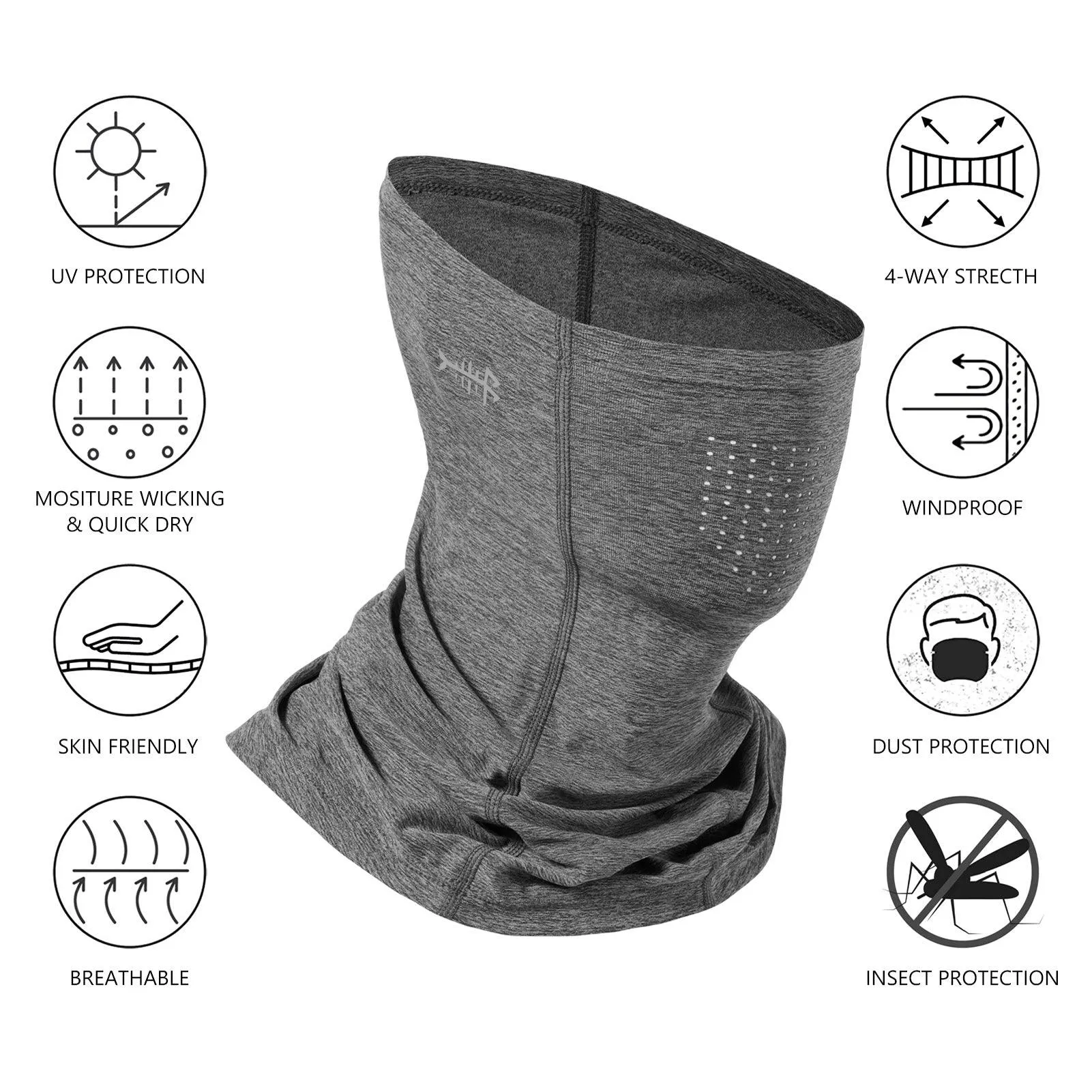 UPF 50  Neck Gaiter with Breathable Holes