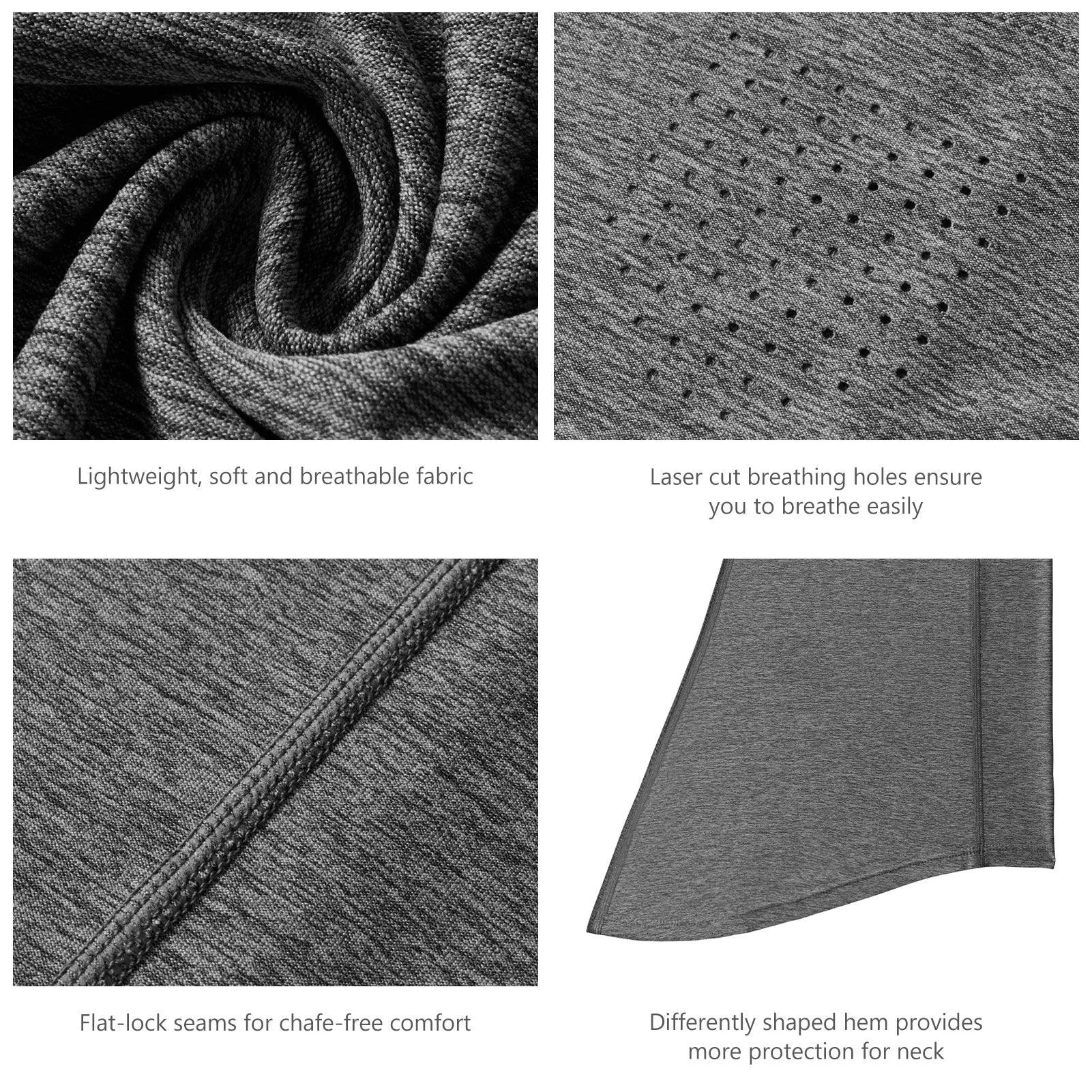 UPF 50  Neck Gaiter with Breathable Holes