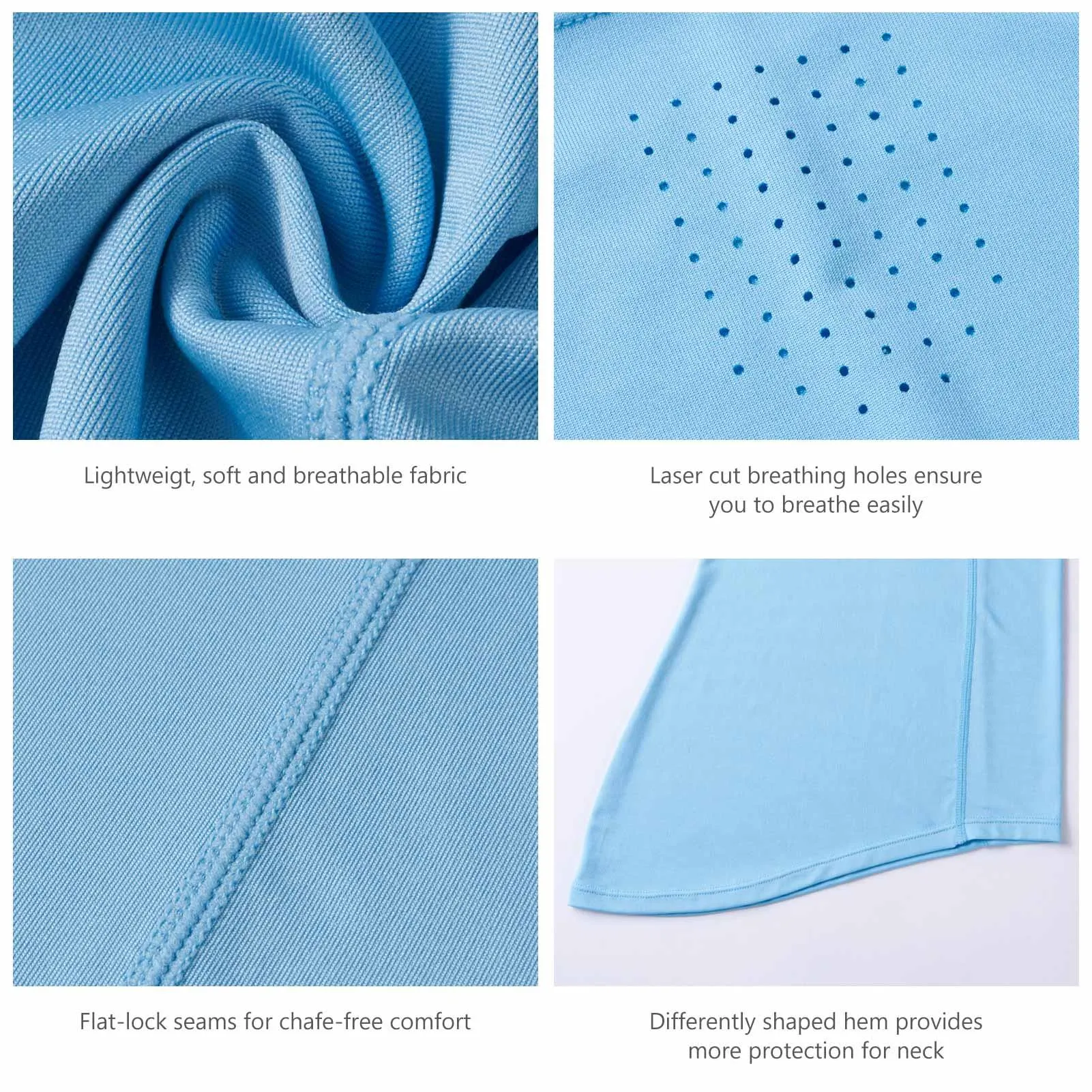 UPF 50  Neck Gaiter with Breathable Holes