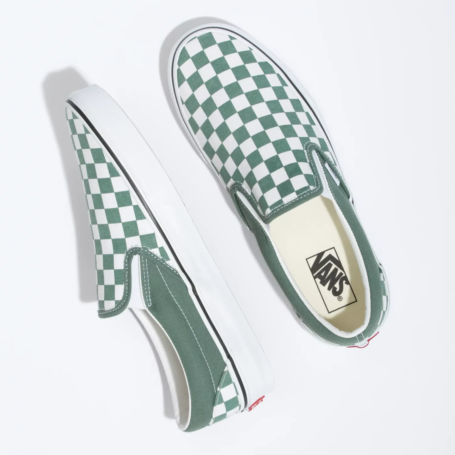 Vans Classic Slip-On Color Theory Checkerboard Duck Green